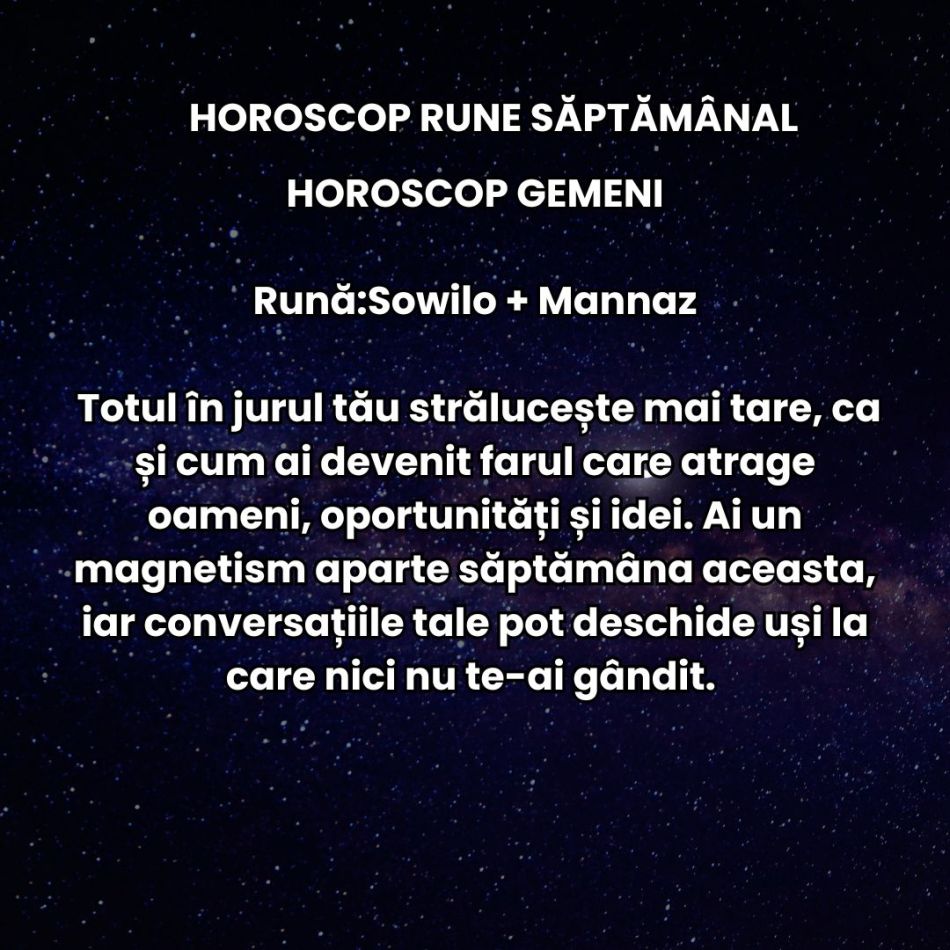 Horoscop Rune săptămâna 5-11 mai 2025: Obstacolele din calea noastră sunt spulberate și simțim în sfârșit că totul este mai ușor
