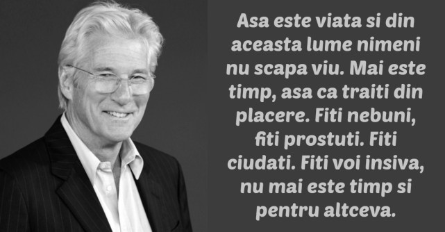 Mesajul lui Richard Gere pentru omenire