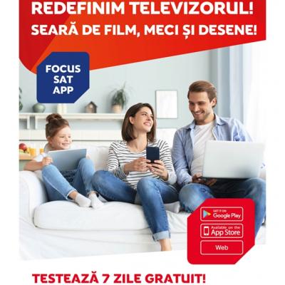 FOCUS SAT REDEFINEȘTE TELEVIZORUL ȘI DECLARĂ DESCHIS  SEZONUL APLICAȚIEI FOCUS SAT