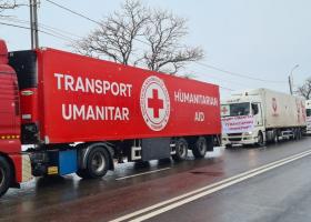 Primul convoi al Crucii Rozii Romane cu ajutoare umanitare a ajuns la Cernauti - Ucraina