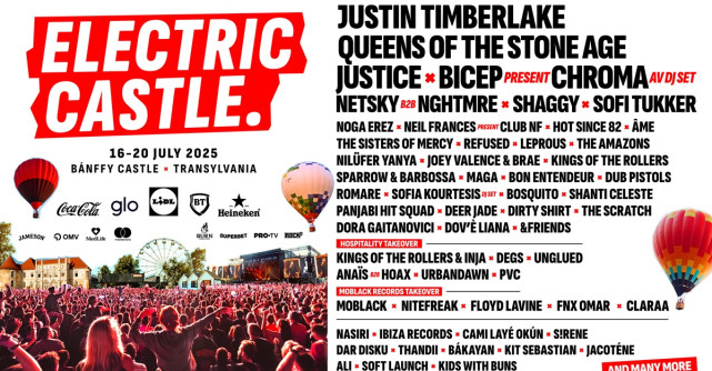 De neratat la Electric Castle 2025: Justin Timberlake, Queens of The Stone Age, Justice, Bicep și mulți alți artiști