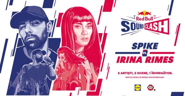 Red Bull SoundClash 2022 îi aduce față-n față pe Spike și Irina Rimes 2 artiști. 2 scene. 1 singur învingător