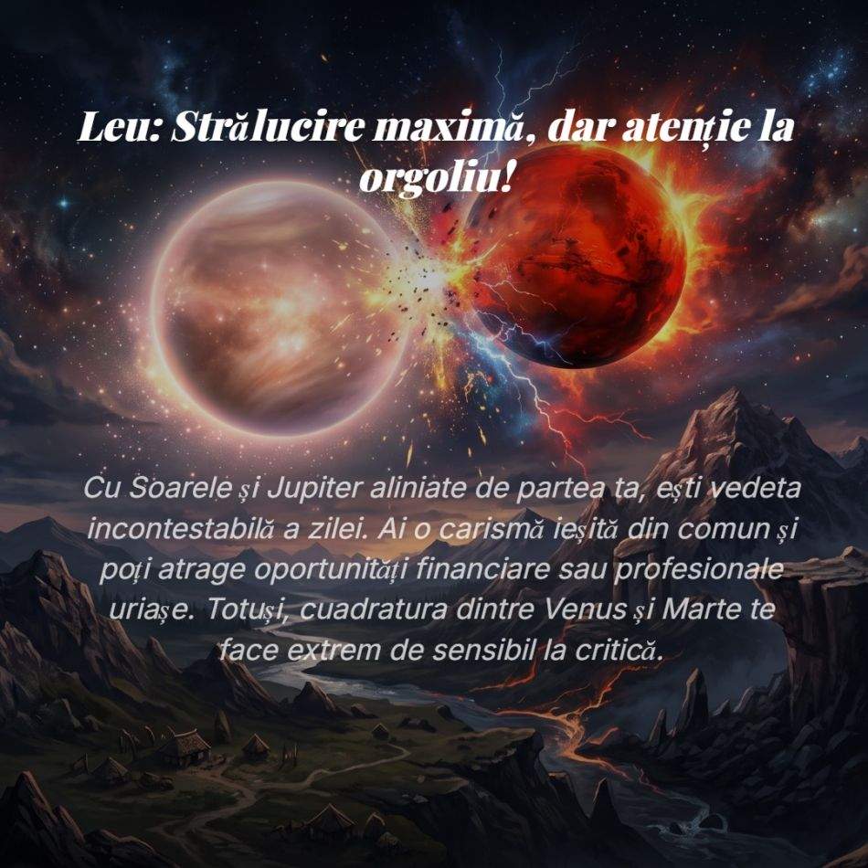 Scântei, conflicte și noroc uriaș pe 29 iulie: Ce se întâmplă azi când planeta dragostei se lovește de planeta războiului?