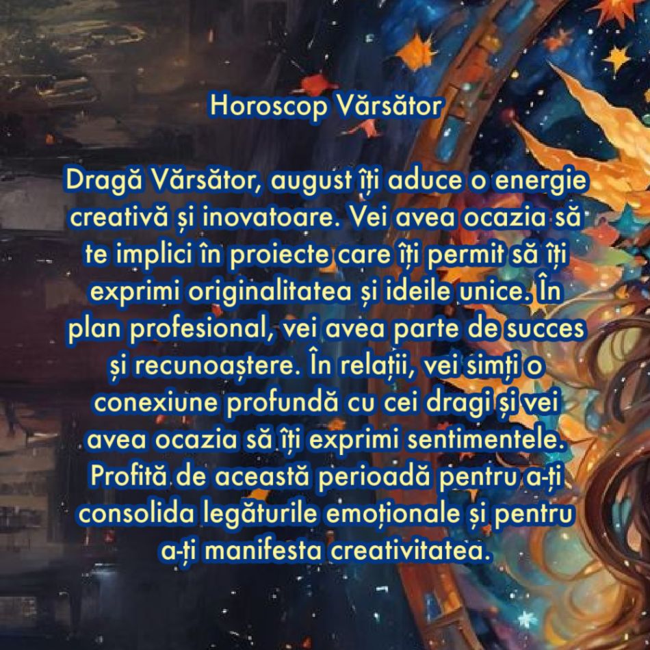 Horoscop august 2024. Ultima lună de vară aduce miracole în viețile noastre. A venit timpul. Aceasta este noul nostru destin