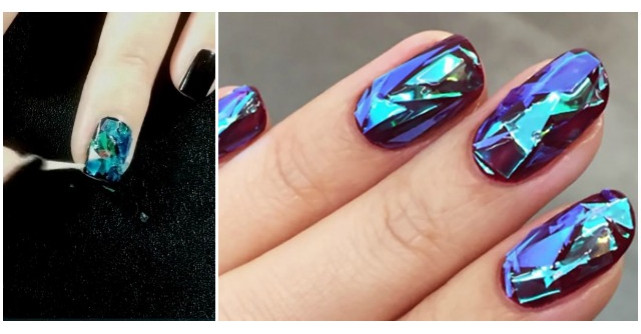 Video: Aplica sclipici pe unghii. Ce urmeaza? GENIAL