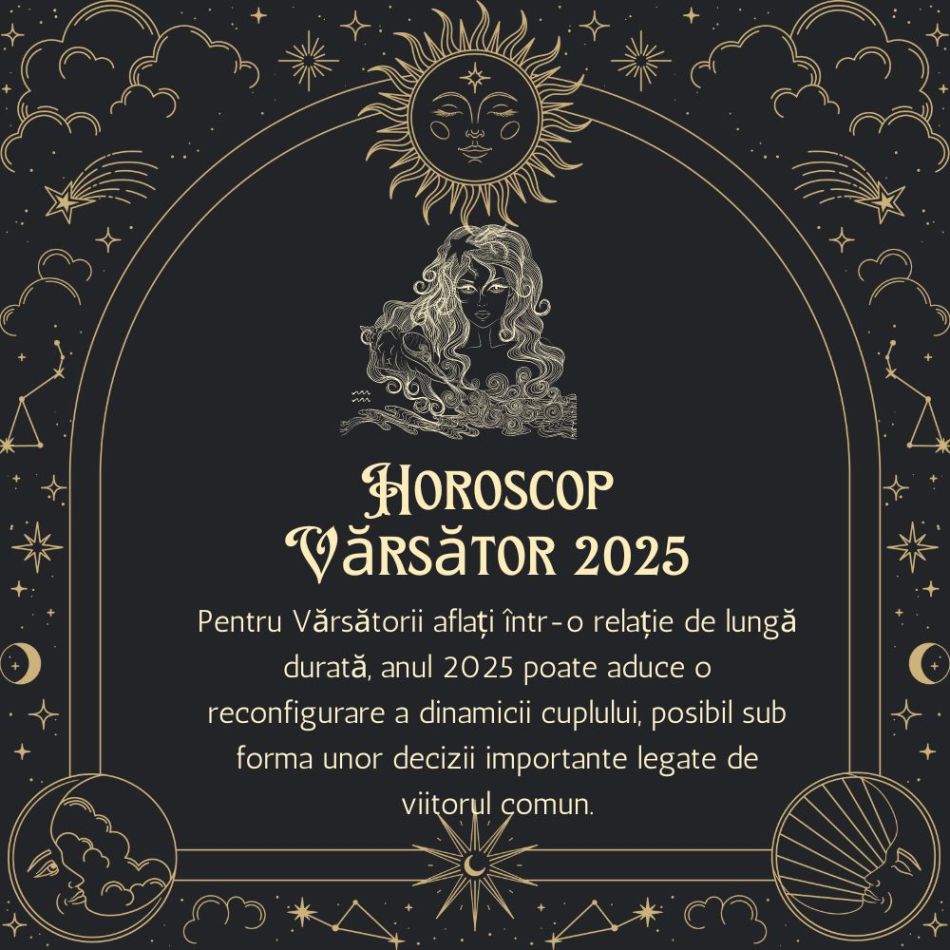 Horoscop Vărsător 2025: Unul dintre cei mai semnificativi ani din viață, cu provocări și oportunități majore.