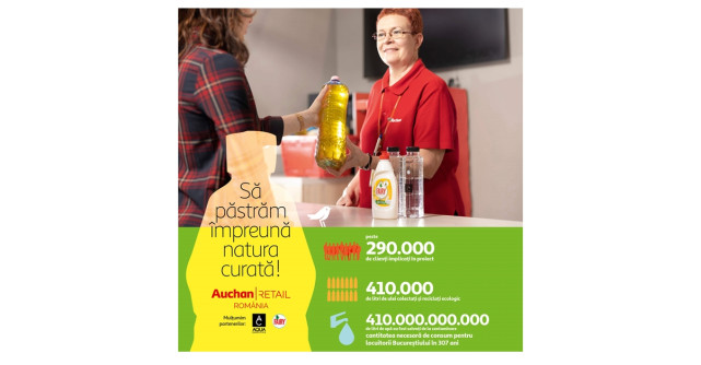 Peste 290.000 de români s-au implicat în campania de colectare și reciclare a uleiului alimentar uzat demarată de Auchan