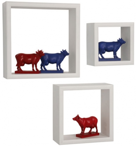 Polite Wall Cubes (3/Set) White 