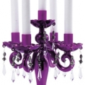 Obiecte decorative: Candle Holder Klunker Purple 5 Arm 