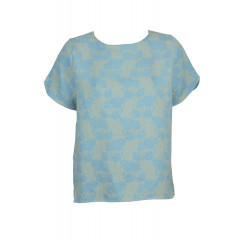 Tricou albastru dama cu imprimeu ZARA Margot Blue