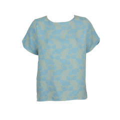 Tricou albastru dama cu imprimeu ZARA Margot Blue
