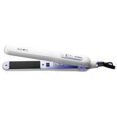 Placa de intins parul Hair Majesty HM 4019, Placi ceramice, Maner blocabil, (Alb)