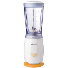 Blender Philips Mini HR2860/55, Putere 220W, Capacitate 0,40 litri, O treapta de viteza, 1 accesoriu (Ivory Blue)