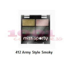 MISS SPORTY STUDIO COLOUR QUATTRO FARD DE PLEOAPE ARMY STYLE SMOKY 412