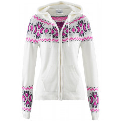 Jachet tricotat cu glug bonprix