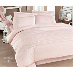 Lenjerie de pat de lux din bumbac satinat cu dantela Issimo Carina 2 persoane