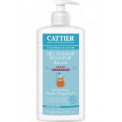 Gel de dus bio pentru copii cu aroma de ananas 500 ml Cattier