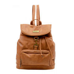 Rucsac maro, cu buzunar frontal