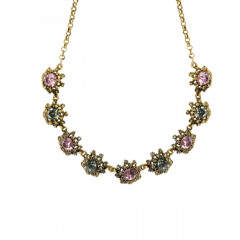 Colier cu lant si cristale