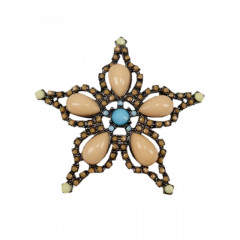 Brosa cu cristale colorate