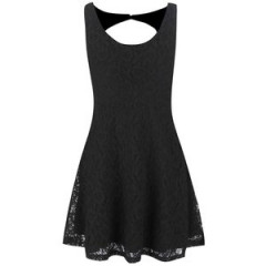 Rochie VILA Flus neagra cu dantela