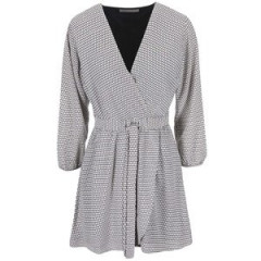 Rochie cu imprimeu alb cu negru VERO MODA Nora