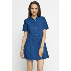 Rochie din denim Levi''s cu snur in talie