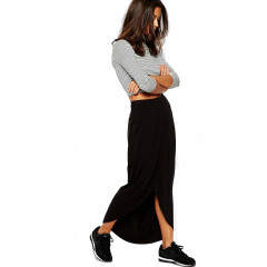 Fusta maxi despicata pe un picior