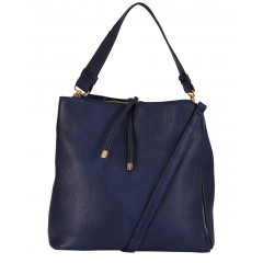 Geanta bleumarin cu 3 compartimente