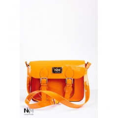 Genti Femei Nous Mode Geanta De Umar Din Piele Naturala Portocaliu