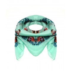 Esarfa din matase, turcoaz
