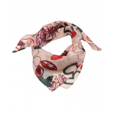 Esarfa din matase, cu fluturi