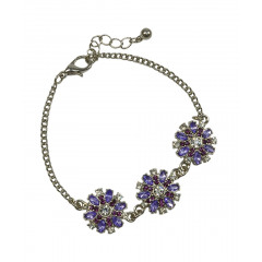 Bratara cu lant, cu 3 flori