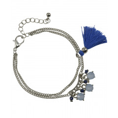 Bratara argintie cu ciucure