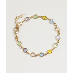 Bratara placata cu aur, cu cristale