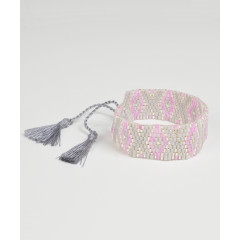 Bratara din margele gri