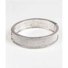 Bratara fixa, argintie, metalica