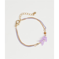 Bratara cu fluturi mov
