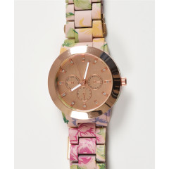 Ceas cu bratara cu flori