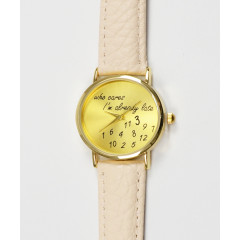 Ceas cu bratara bej