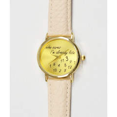Ceas cu bratara bej