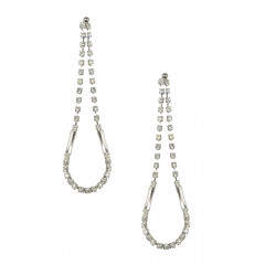Cercei argintii cu cristale