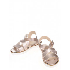 Sandale joase aurii cu catarama si curea reglabila