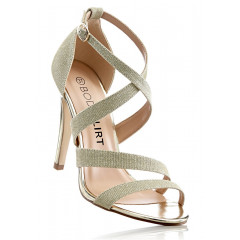Sandale aurii cu toc de 10,5 cm