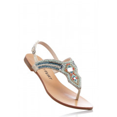 Sandale joase cu pietre multicolore