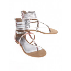 Sandale maro cu model floral Tamaris