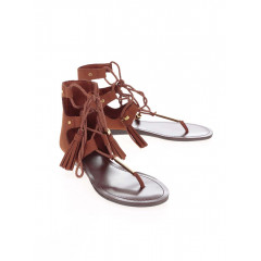 Sandale maro cu sireturi ALDO