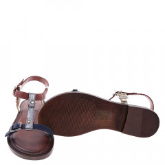 Sandale albastre din piele naturala