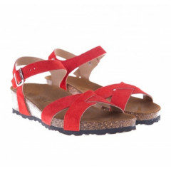 Sandale rosii casual, fara toc