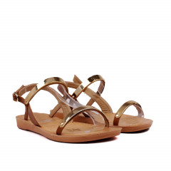 Sandale joase maro din piele ecologica